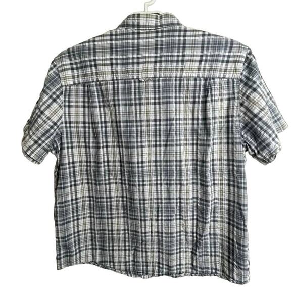 Royal Robbins Men's Sz XXL‎ Gray White Plaid Short Sleeves Button Up Shirt - Picture 8 of 8